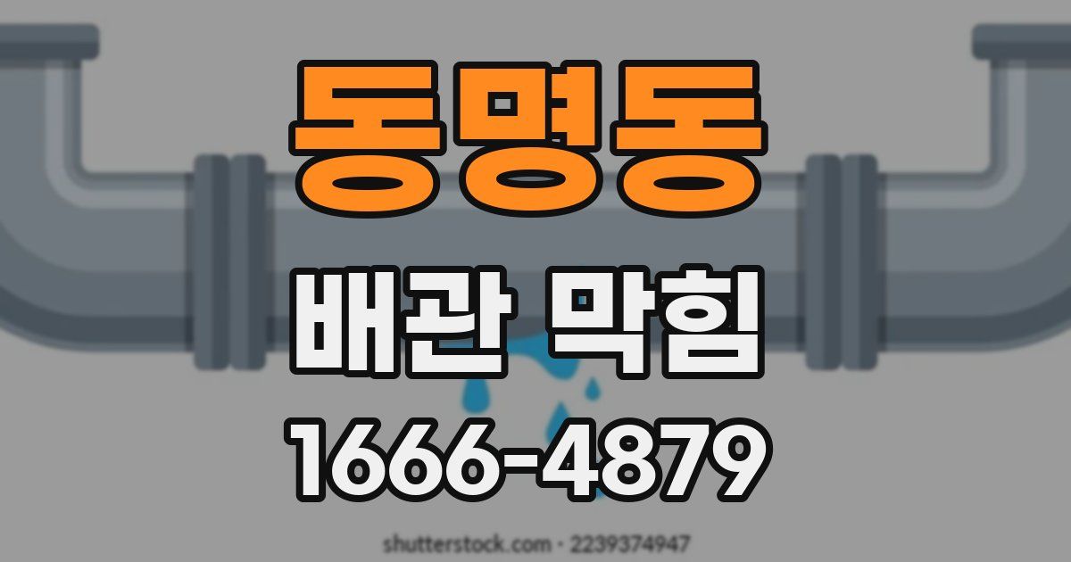 동명동 배관 막힘