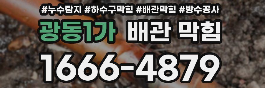 광동1가 배관 막힘