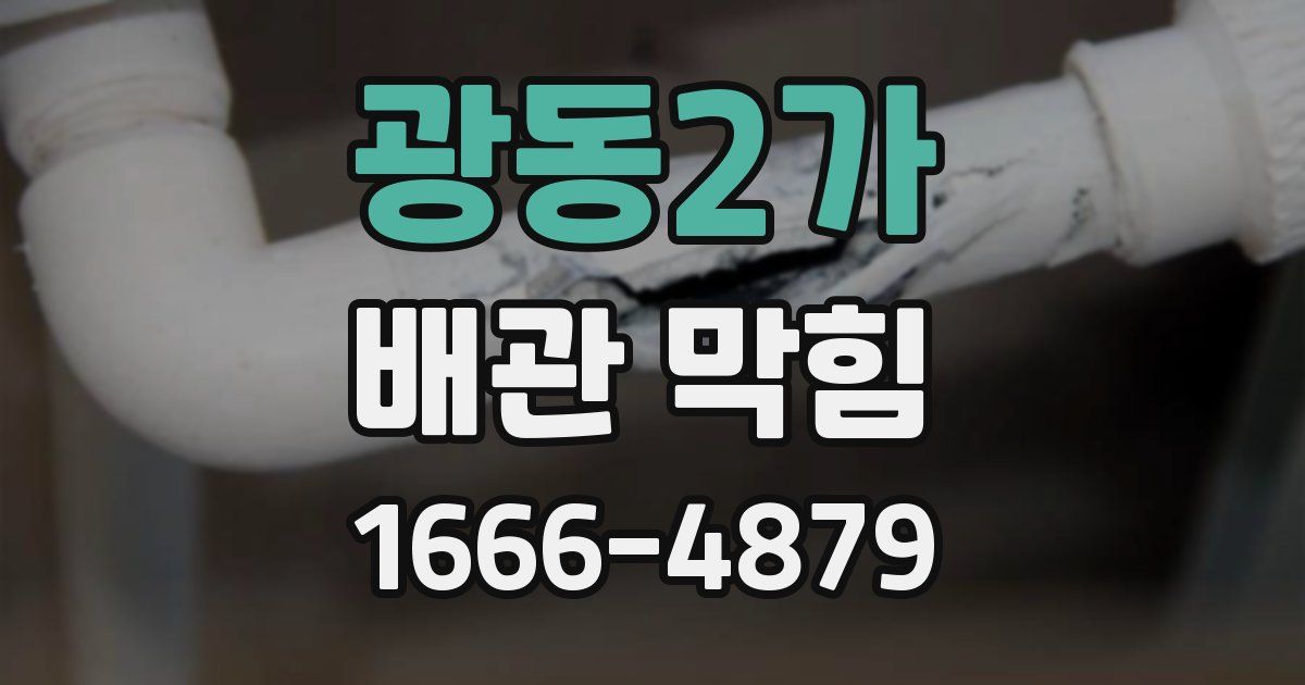 광동2가 배관 막힘