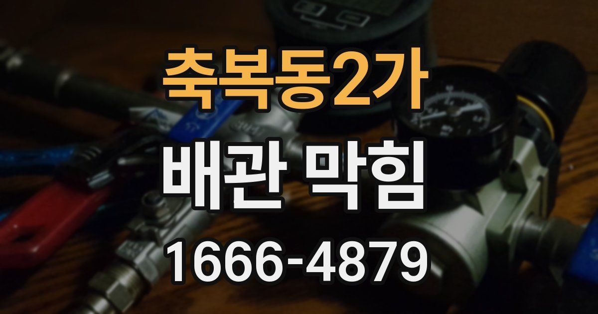 축복동2가 배관 막힘