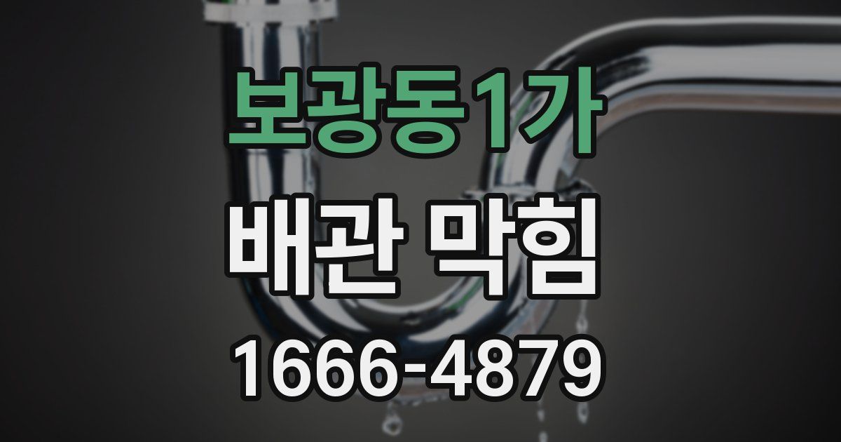 보광동1가 배관 막힘