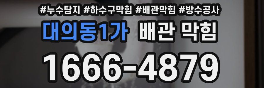 대의동1가 배관 막힘