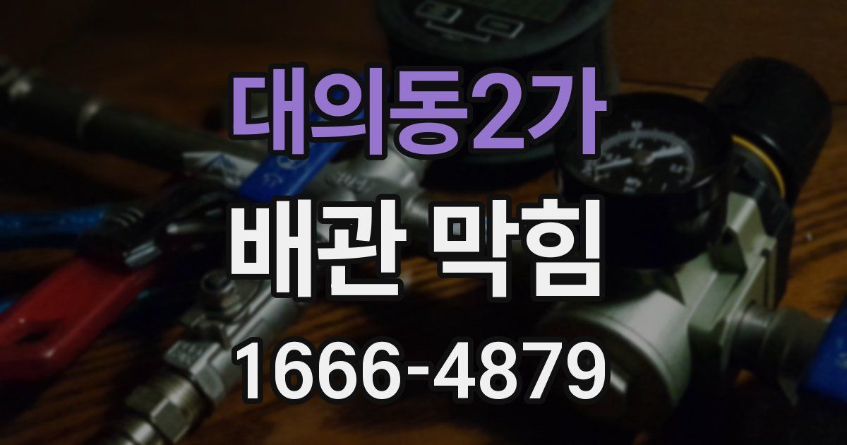 대의동2가 배관 막힘