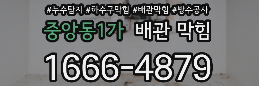 중앙동1가 배관 막힘
