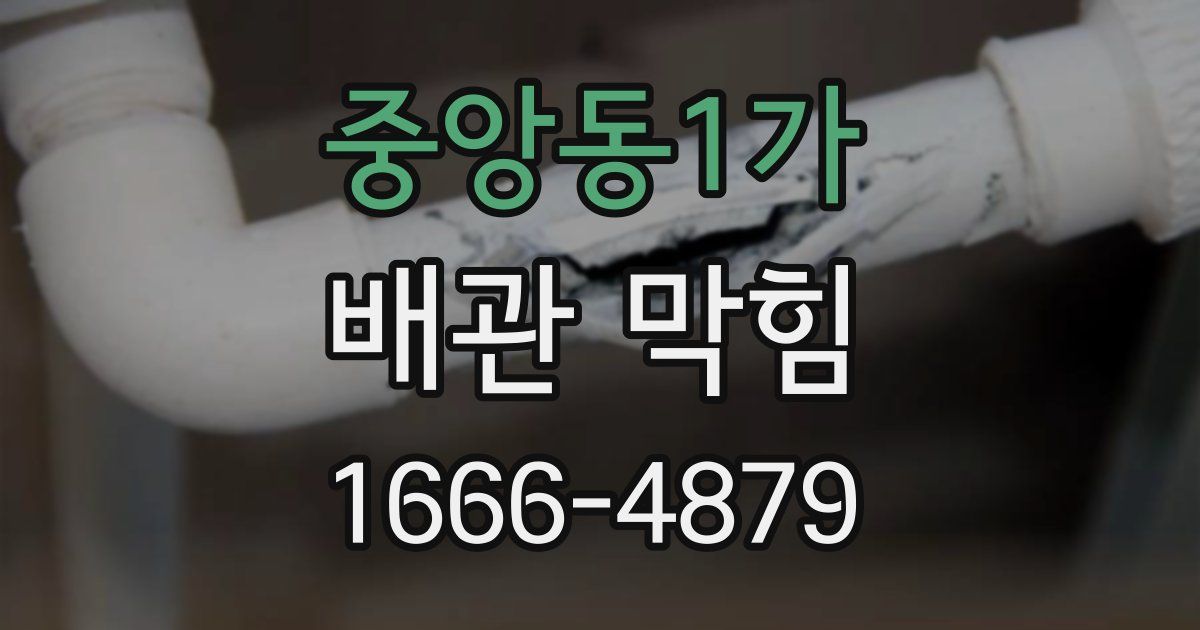중앙동1가 배관 막힘
