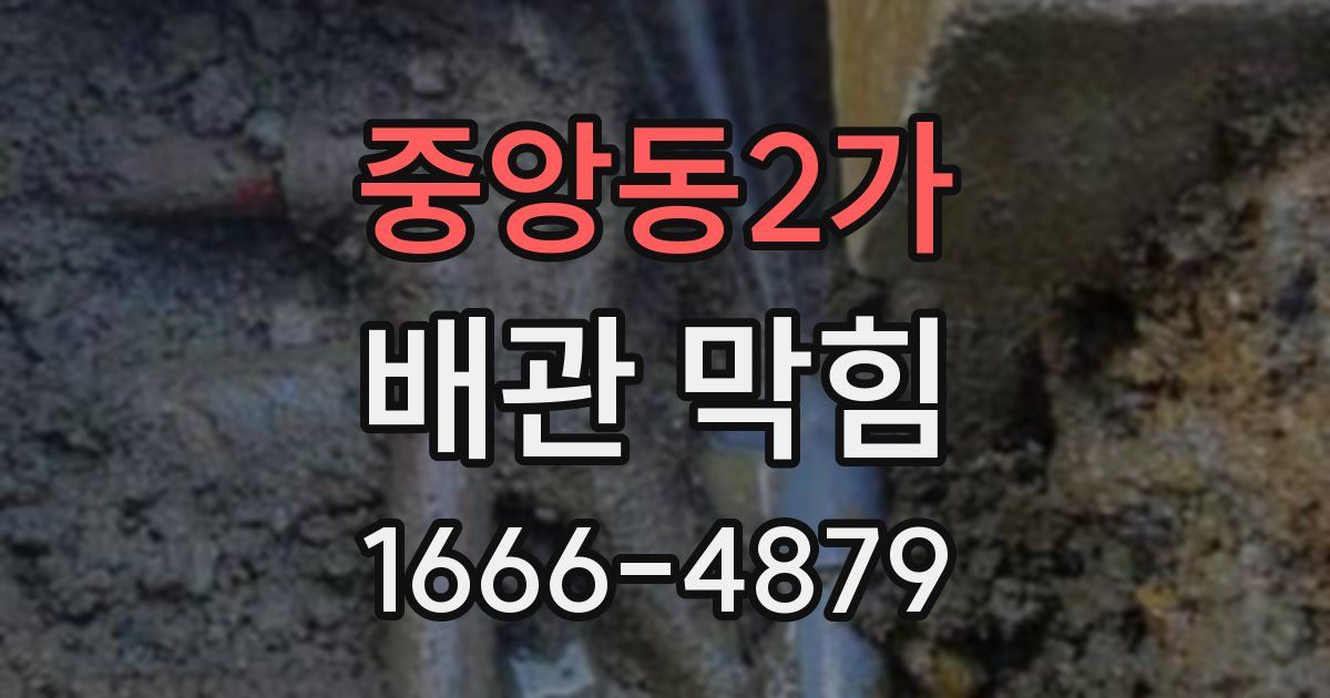 중앙동2가 배관 막힘