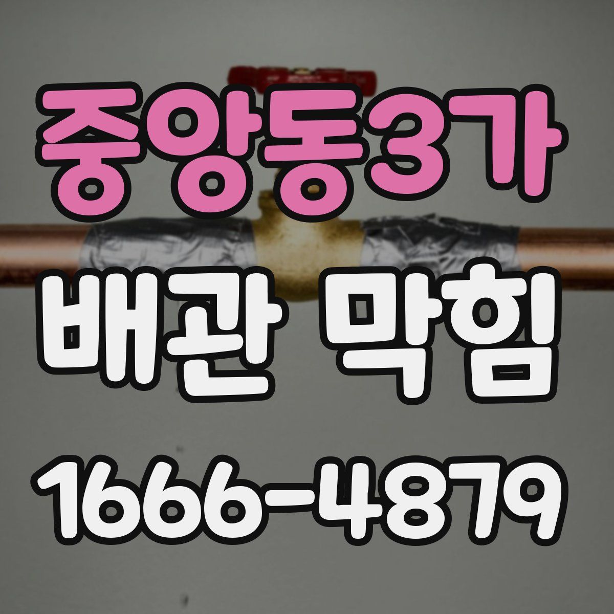 중앙동3가 배관 막힘