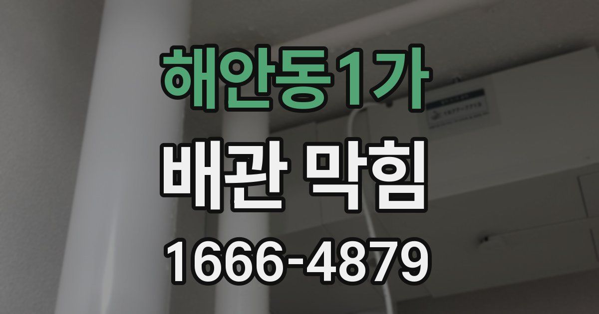 해안동1가 배관 막힘