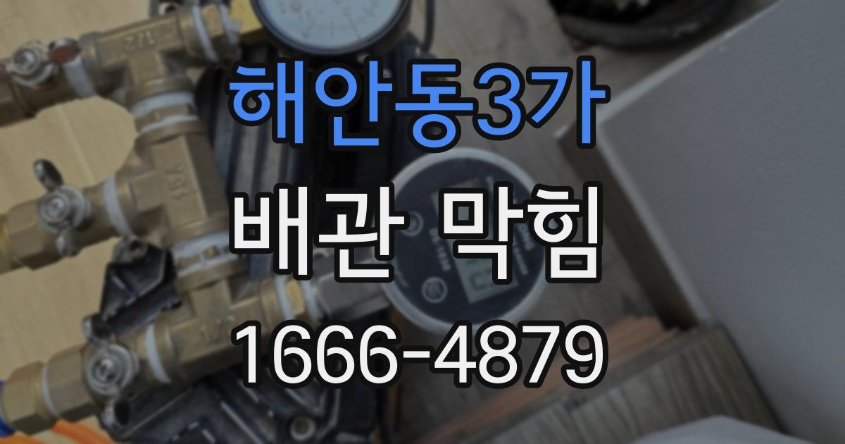 해안동3가 배관 막힘