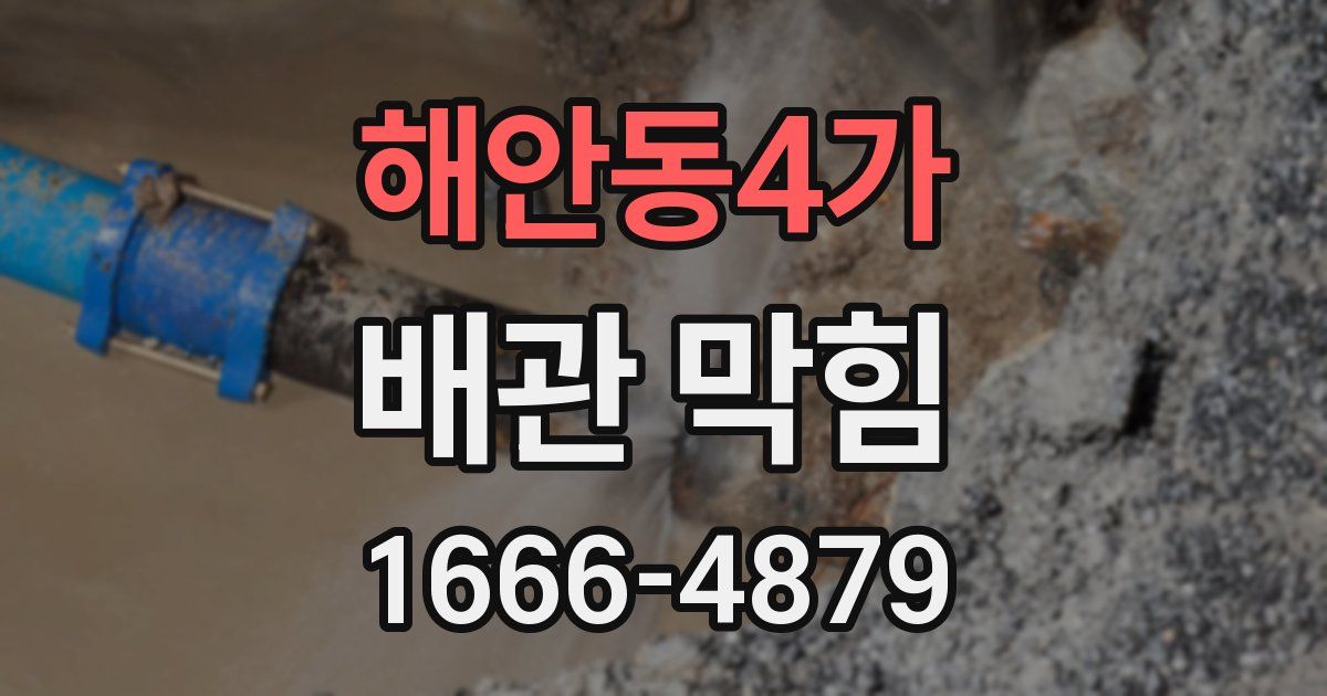 해안동4가 배관 막힘
