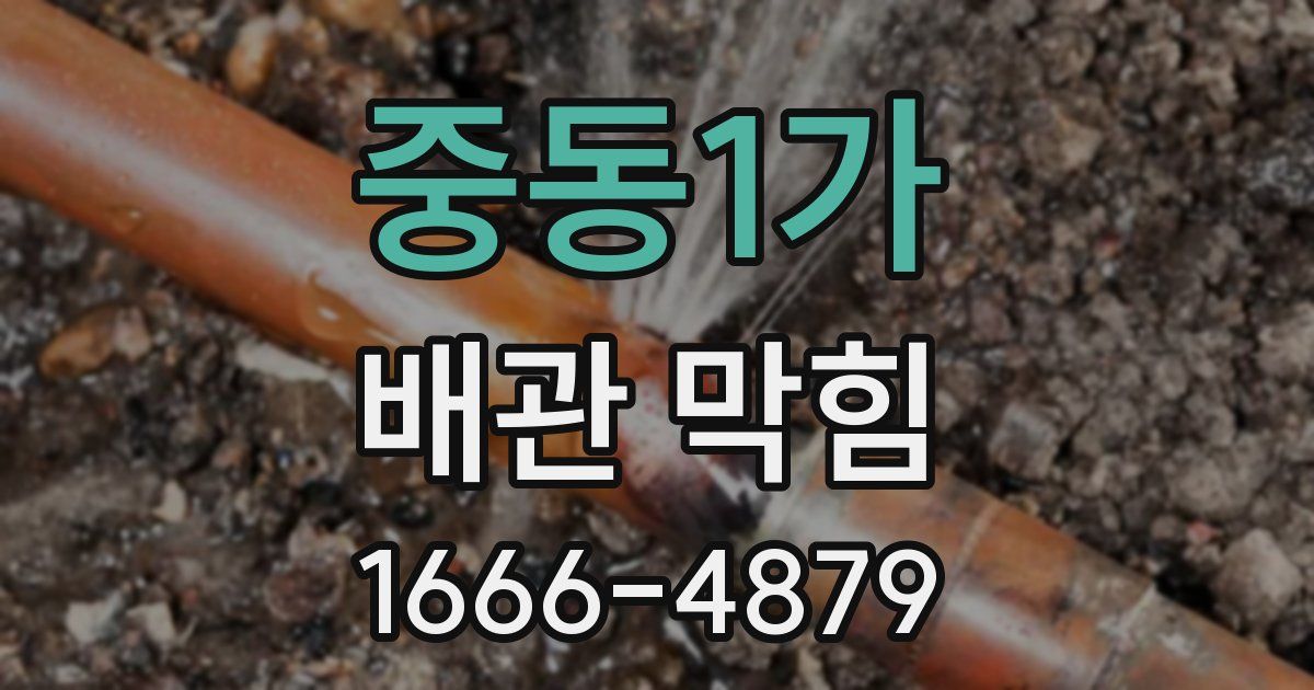 중동1가 배관 막힘