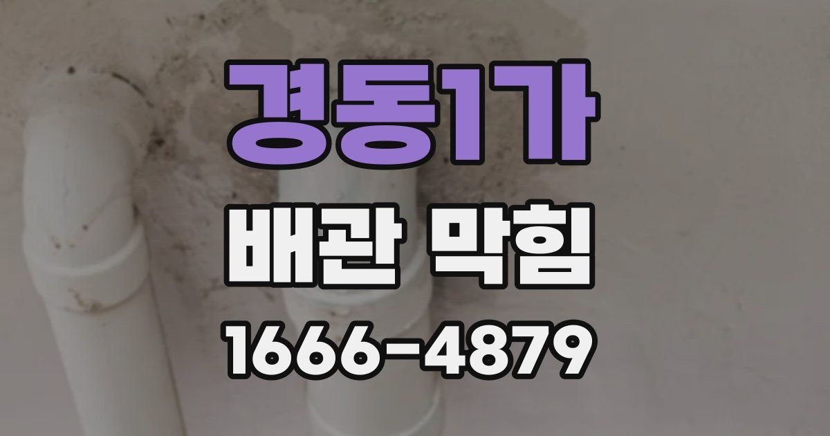 경동1가 배관 막힘