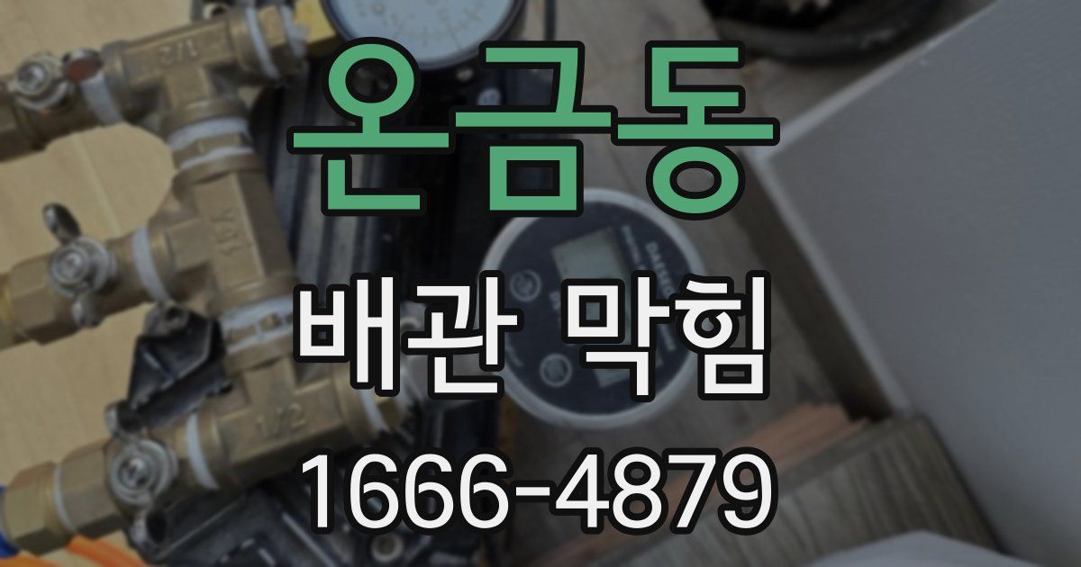 온금동 배관 막힘
