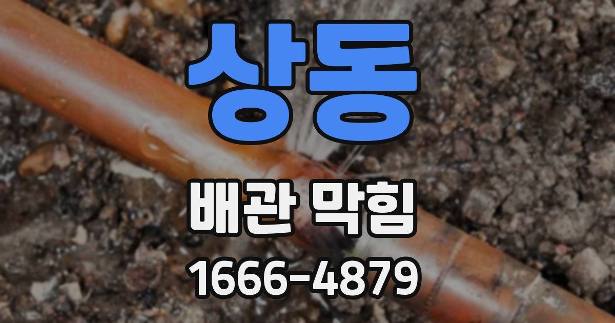 상동 배관 막힘
