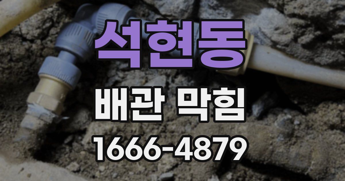 석현동 배관 막힘