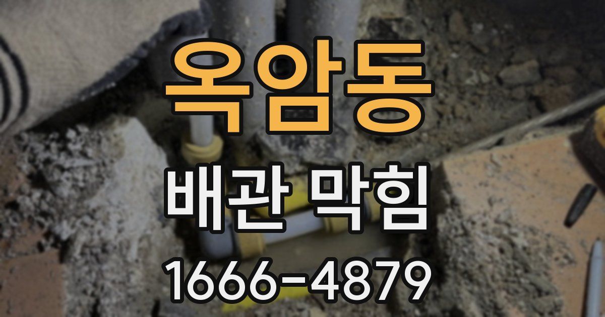 옥암동 배관 막힘