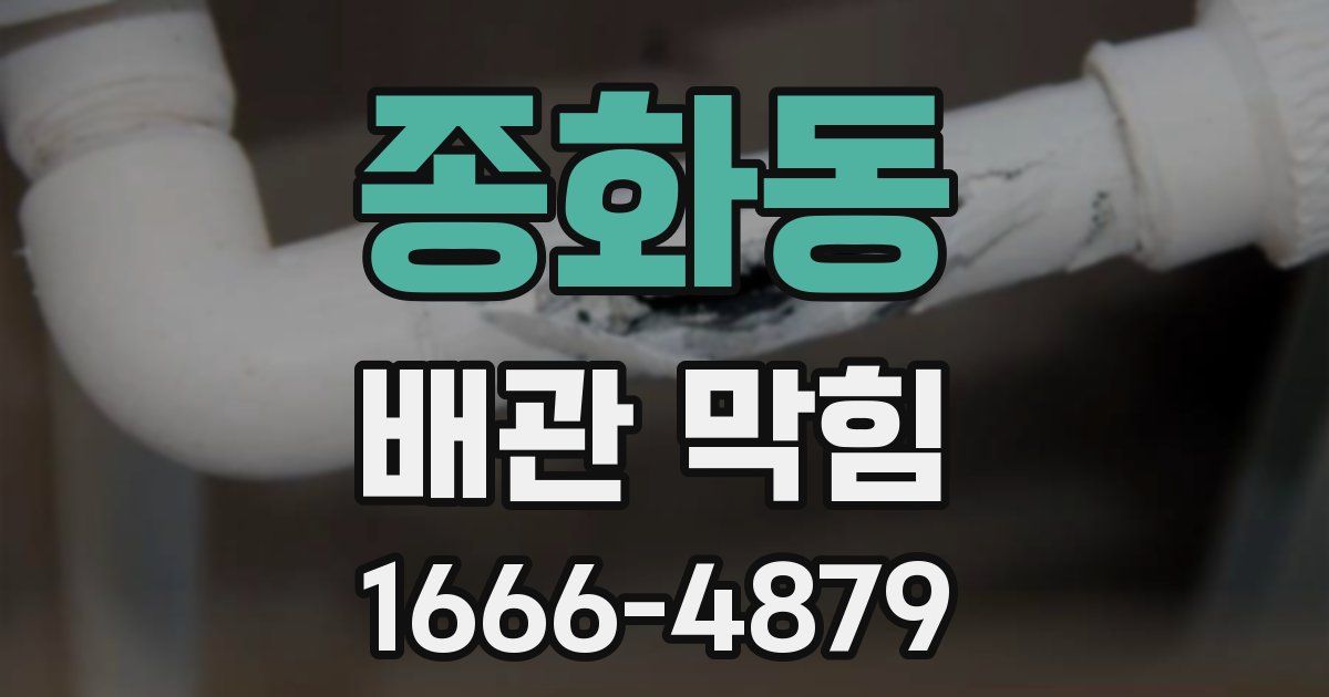 종화동 배관 막힘