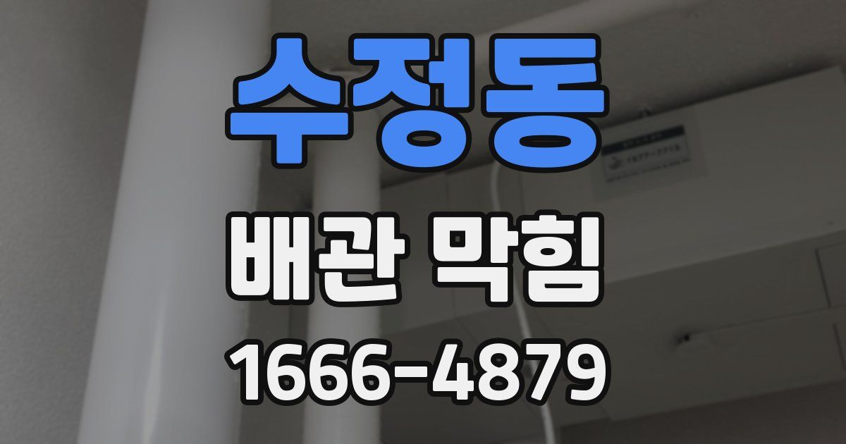 수정동 배관 막힘