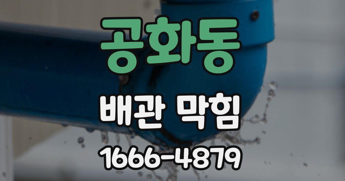 공화동 배관 막힘