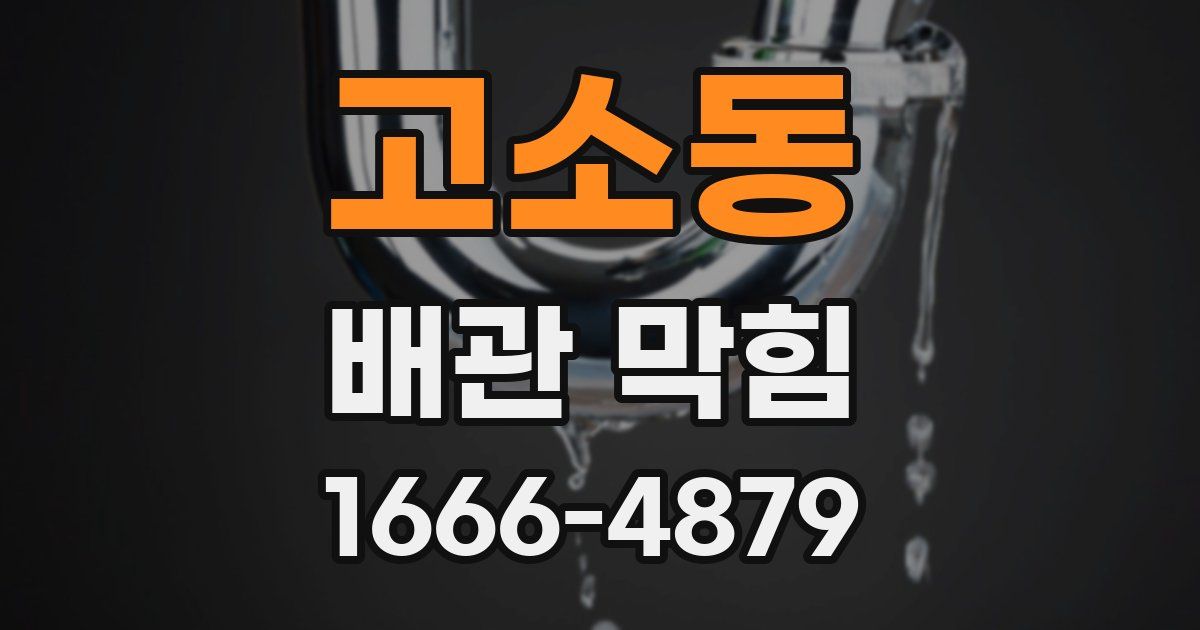 고소동 배관 막힘