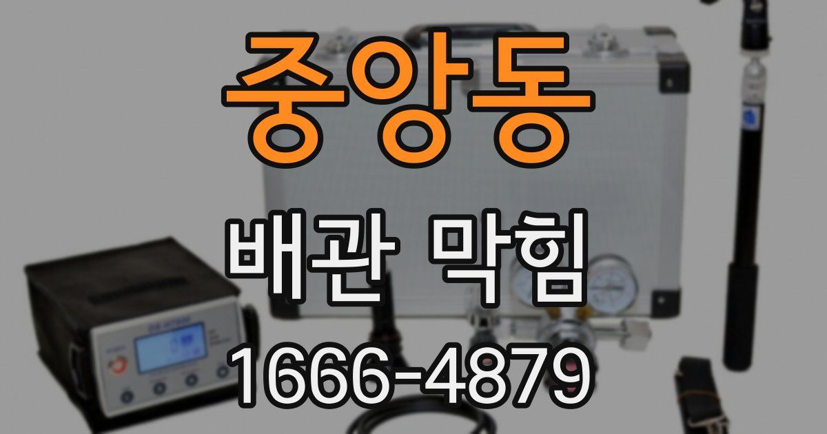중앙동 배관 막힘