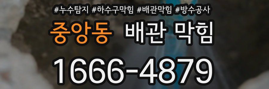 중앙동 배관 막힘