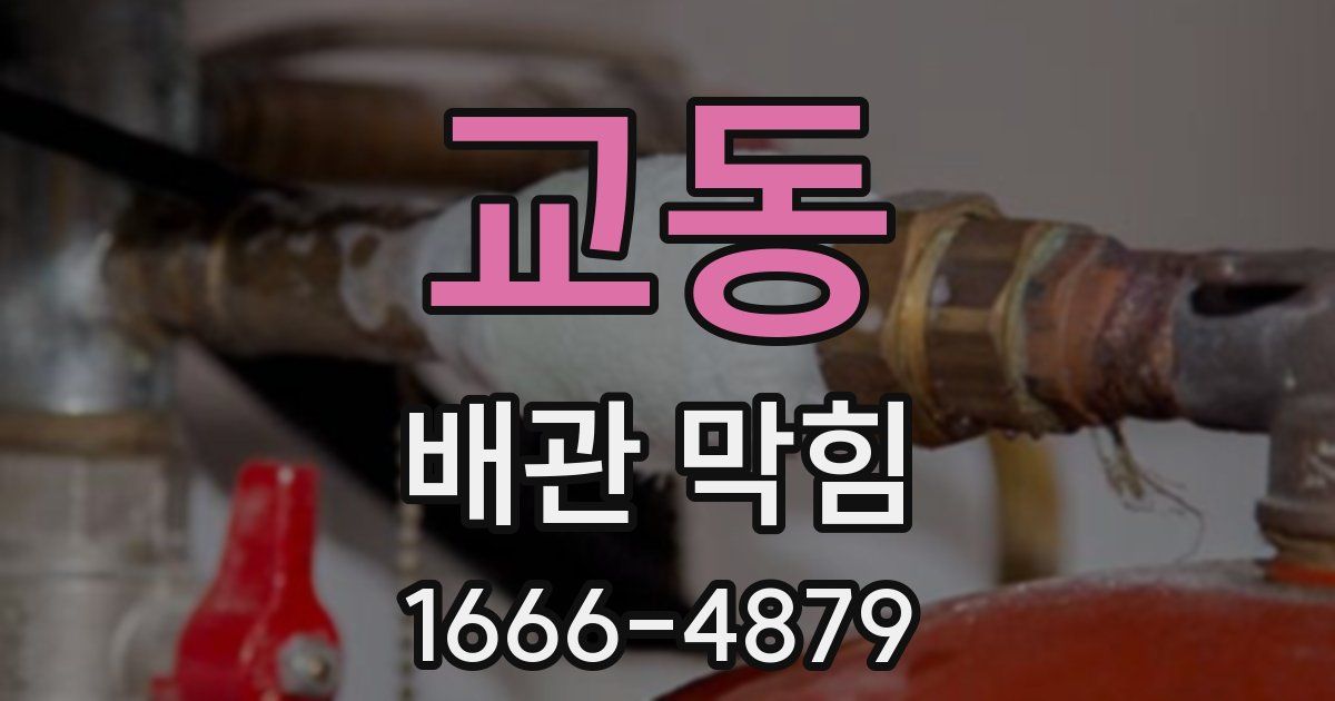 교동 배관 막힘
