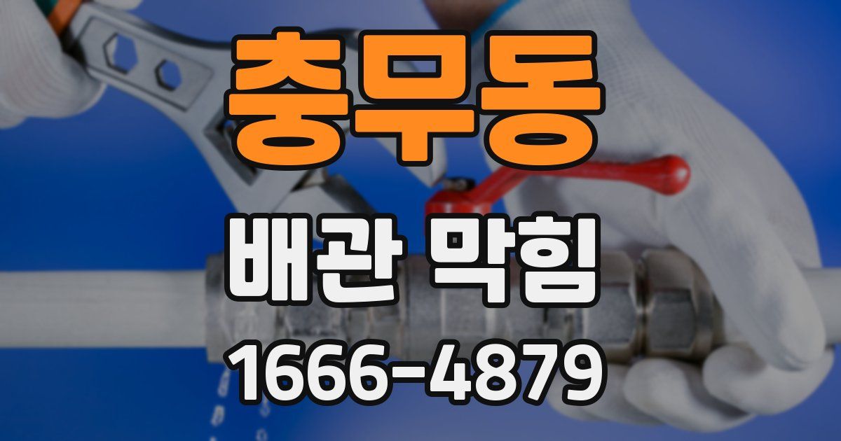 충무동 배관 막힘