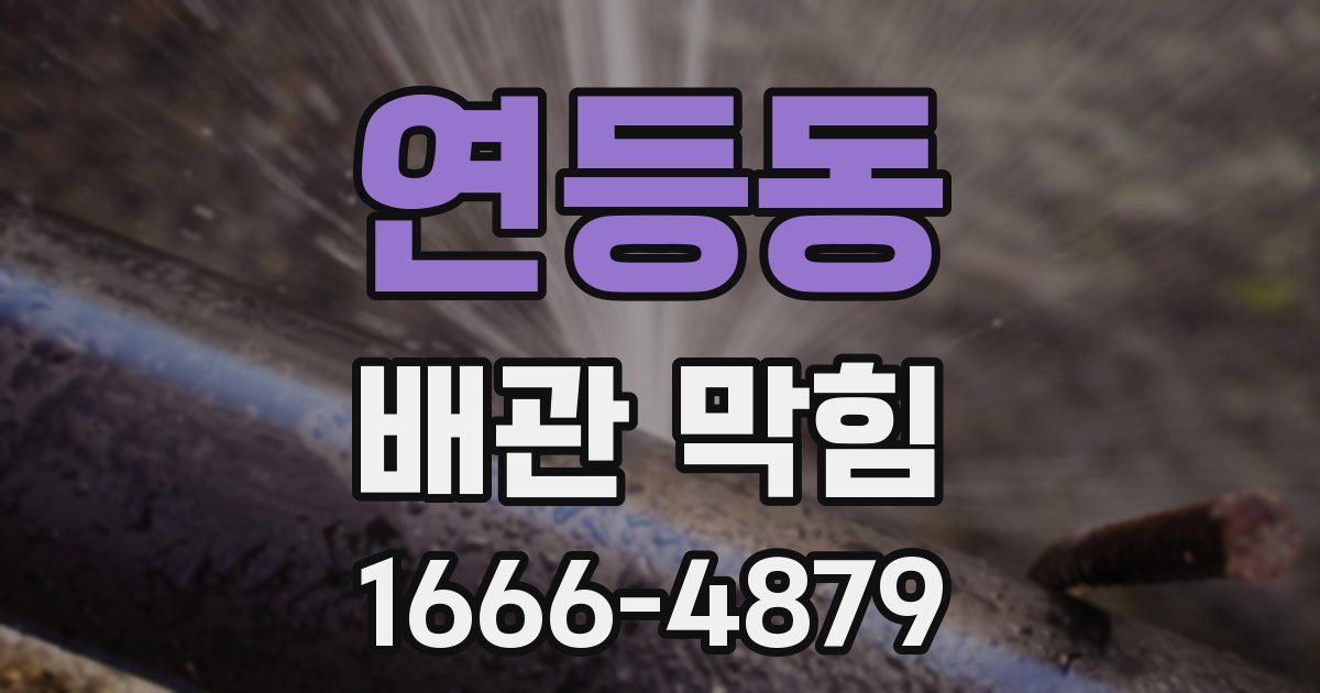 연등동 배관 막힘