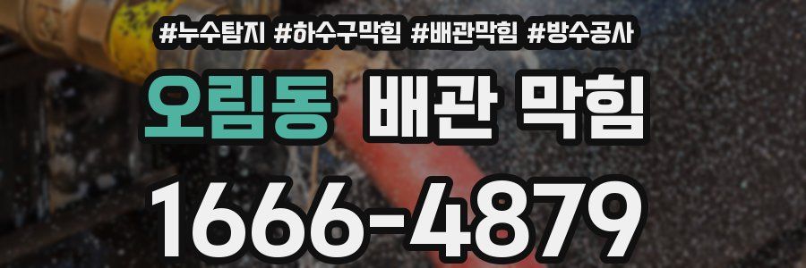 오림동 배관 막힘