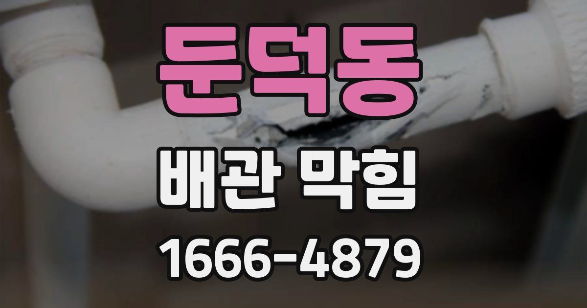 둔덕동 배관 막힘