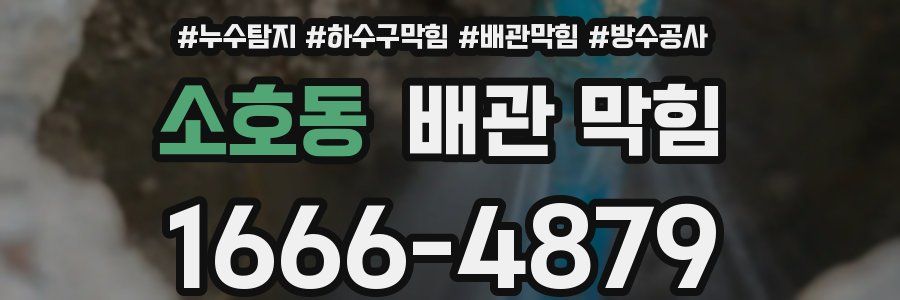 소호동 배관 막힘