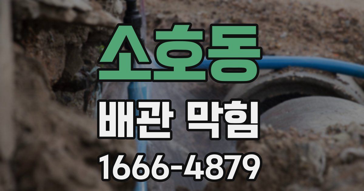 소호동 배관 막힘