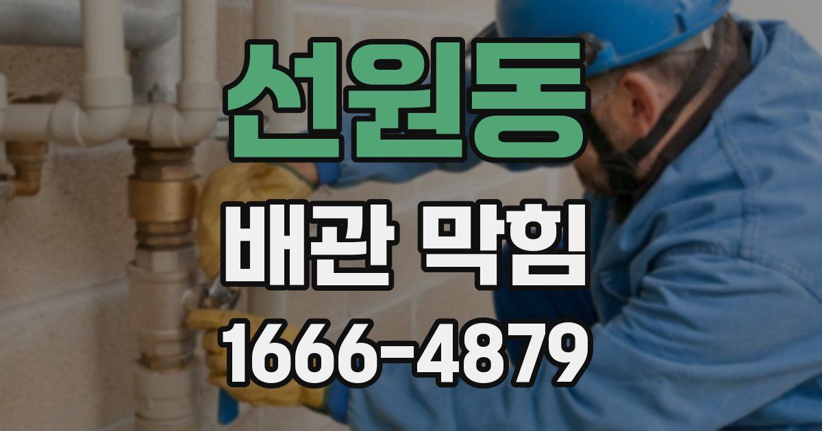 선원동 배관 막힘
