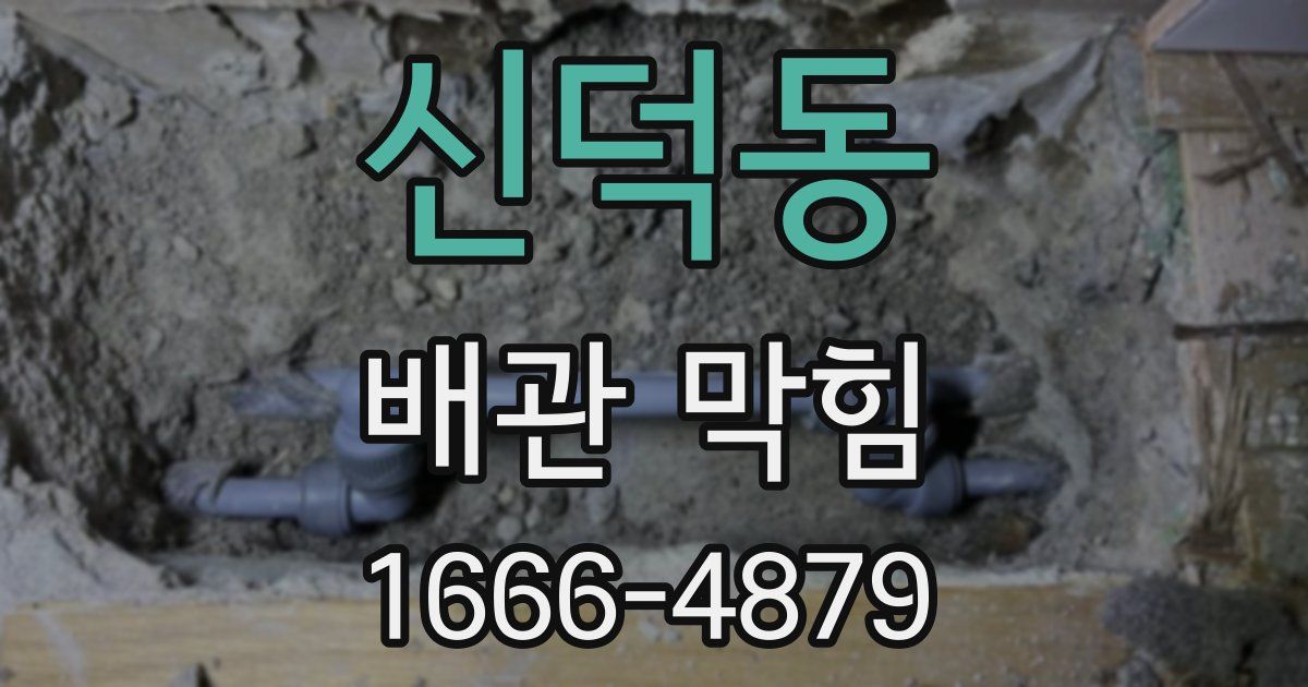 신덕동 배관 막힘
