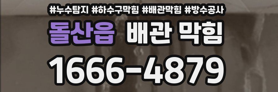 돌산읍 배관 막힘
