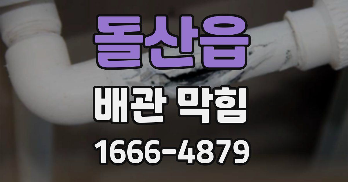 돌산읍 배관 막힘