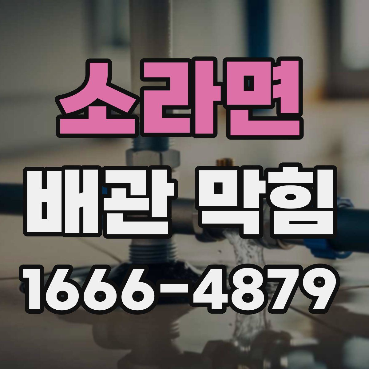 소라면 배관 막힘