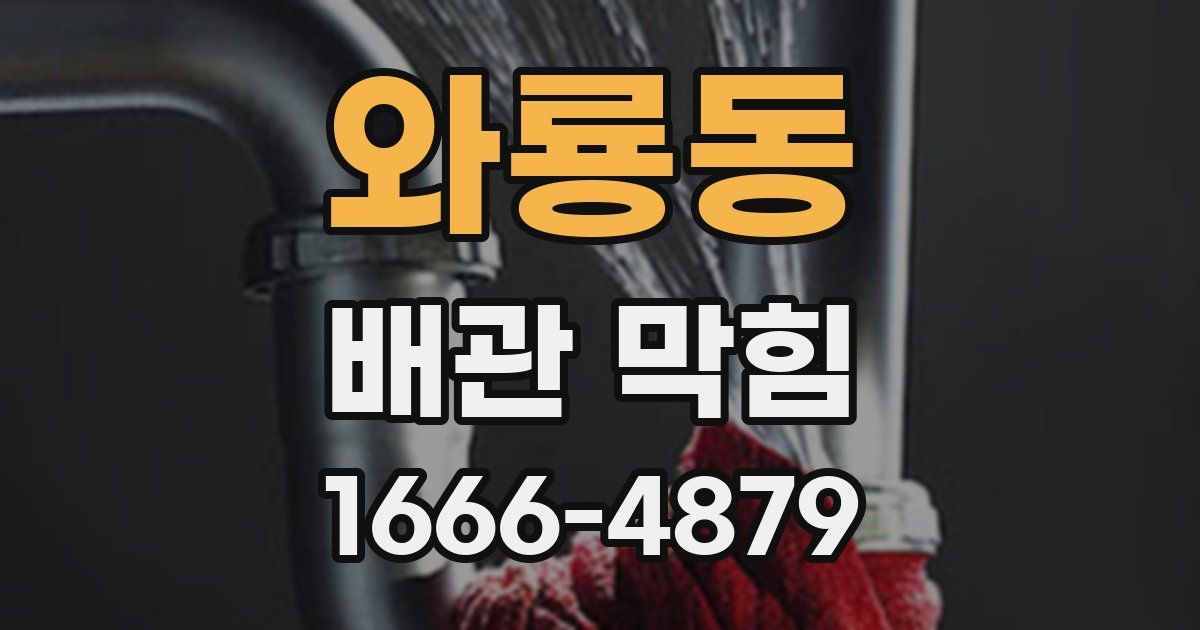 와룡동 배관 막힘