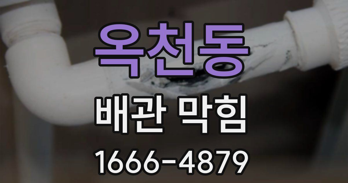 옥천동 배관 막힘