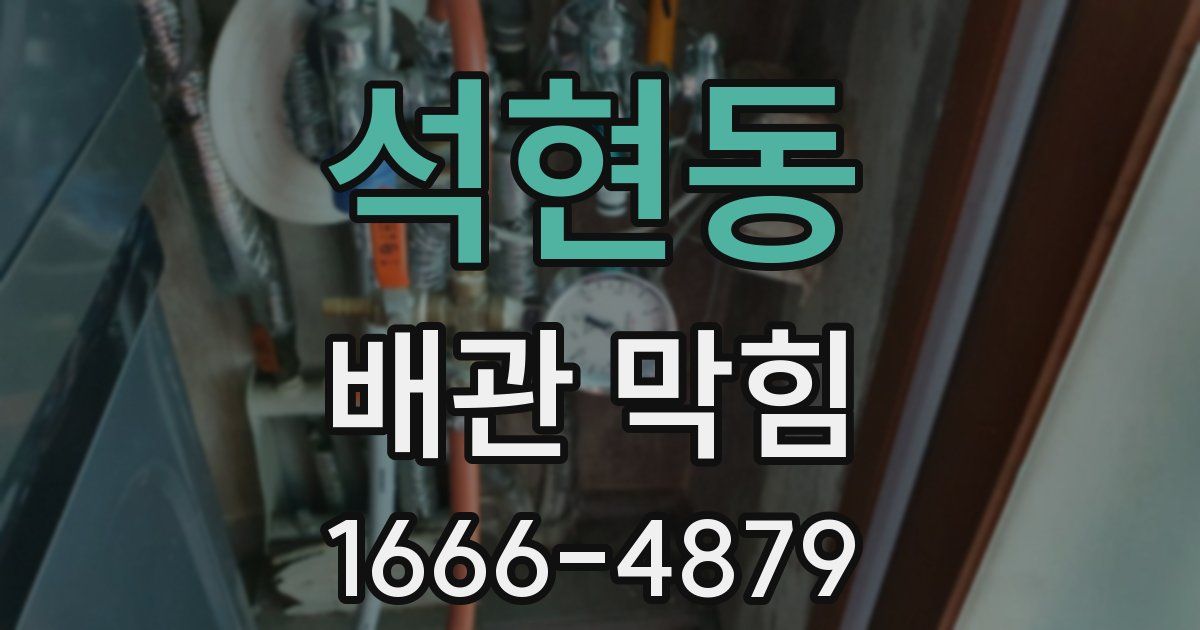 석현동 배관 막힘