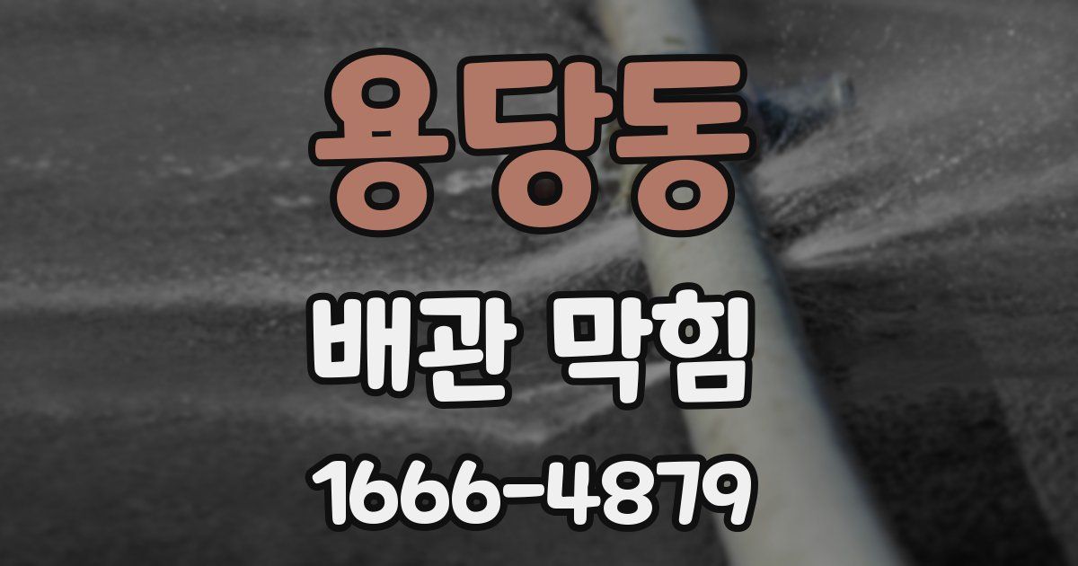 용당동 배관 막힘