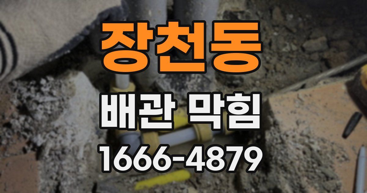 장천동 배관 막힘