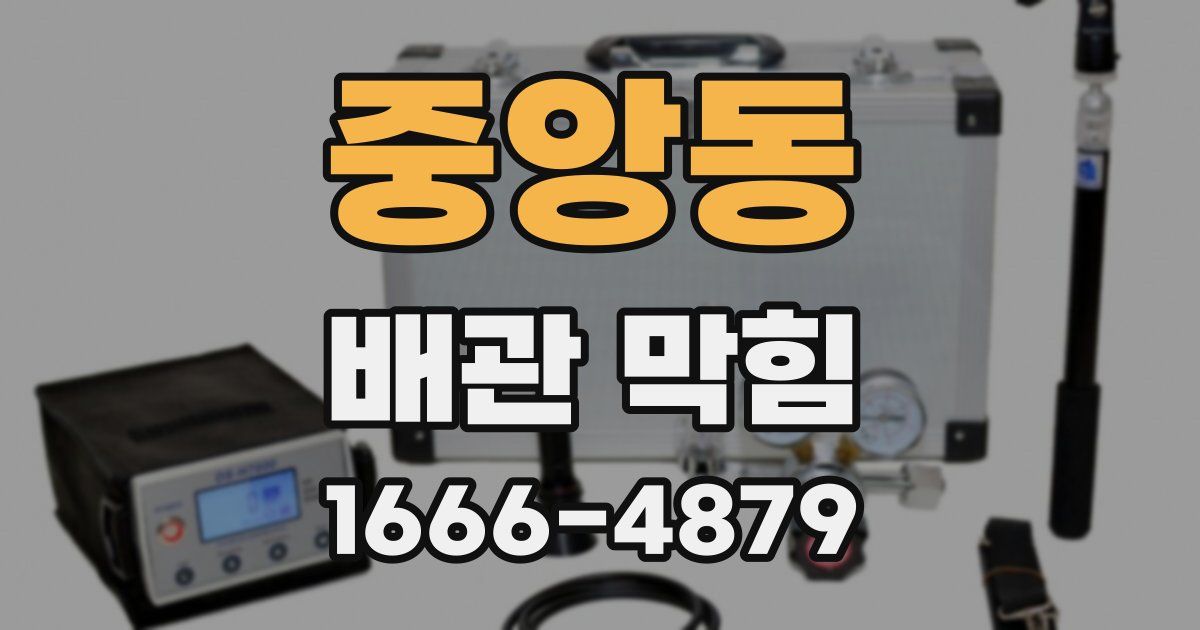 중앙동 배관 막힘