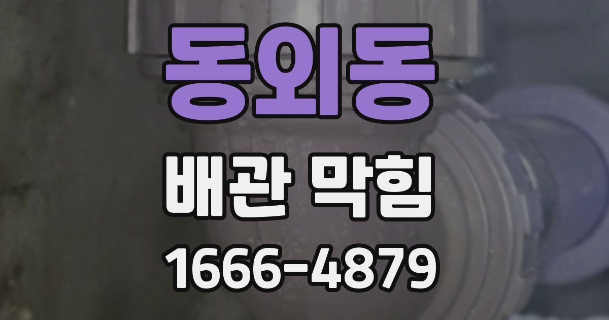 동외동 배관 막힘