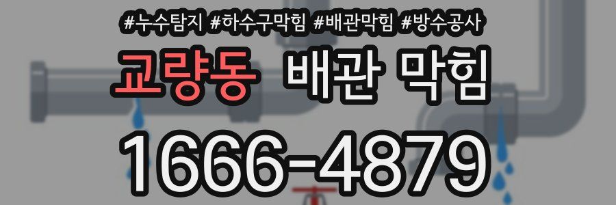 교량동 배관 막힘