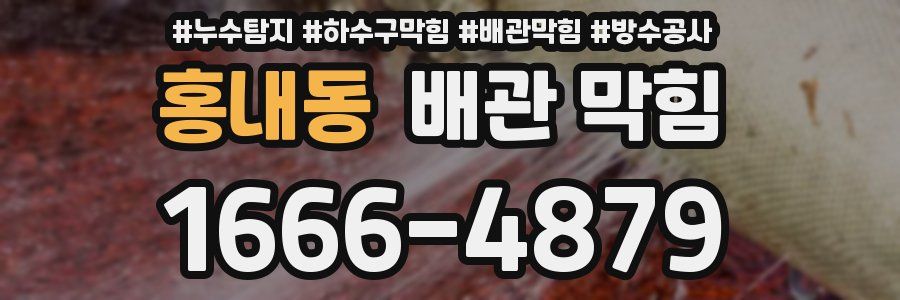 홍내동 배관 막힘