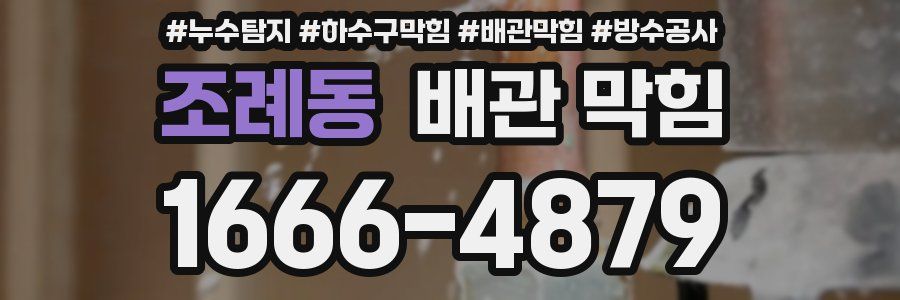 조례동 배관 막힘
