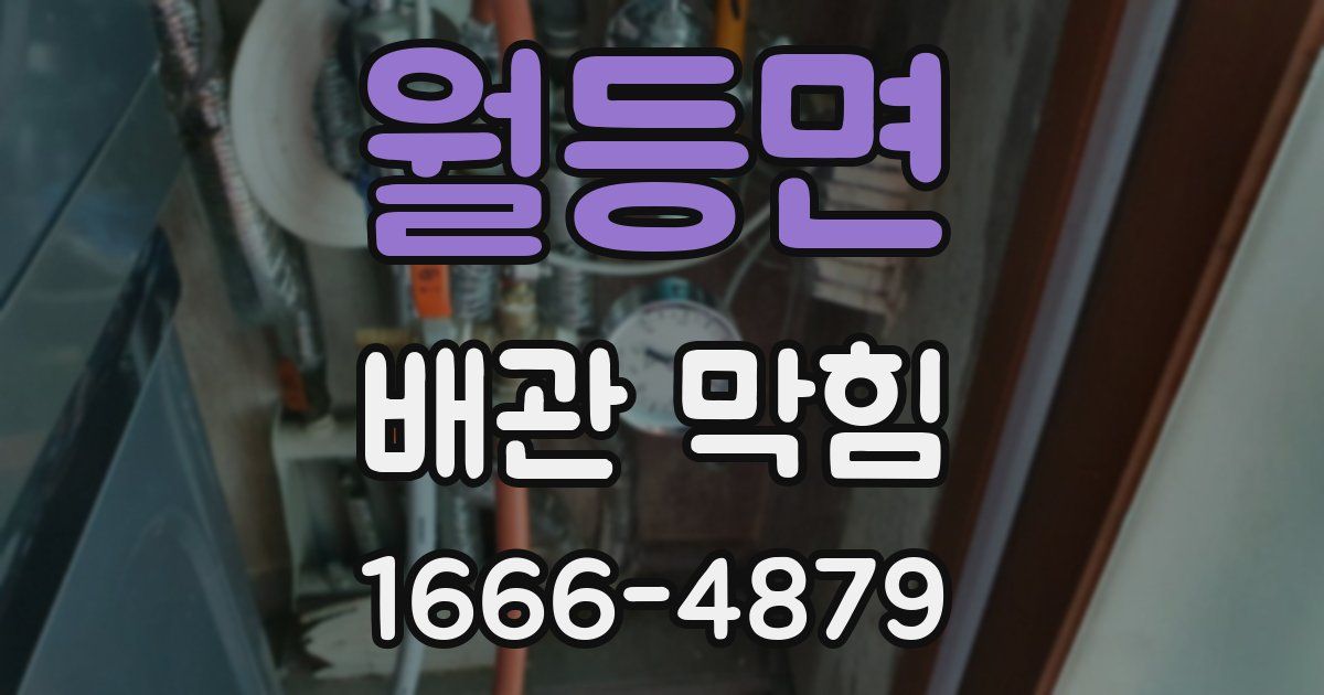 월등면 배관 막힘