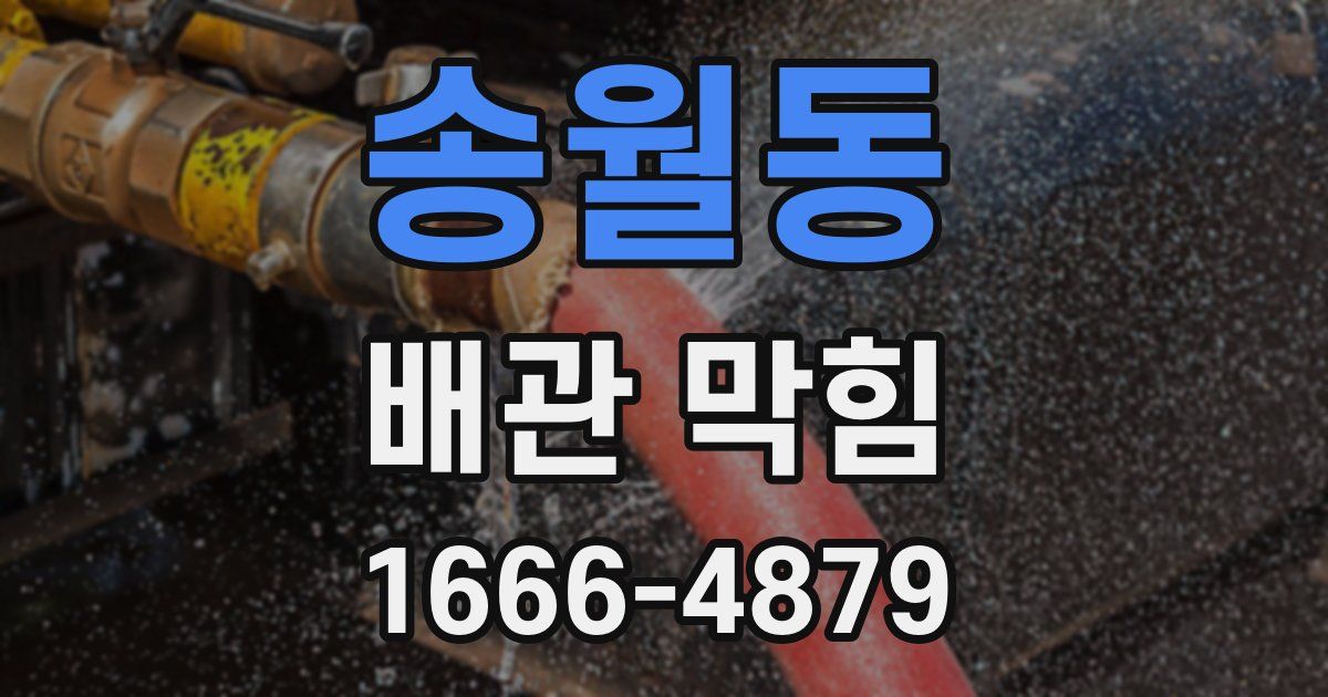 송월동 배관 막힘